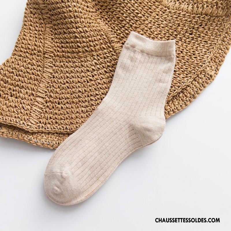 Chaussettes Mi Hautes Femme Milieu 100% Coton Marque Coton Bio Pure Jaune
