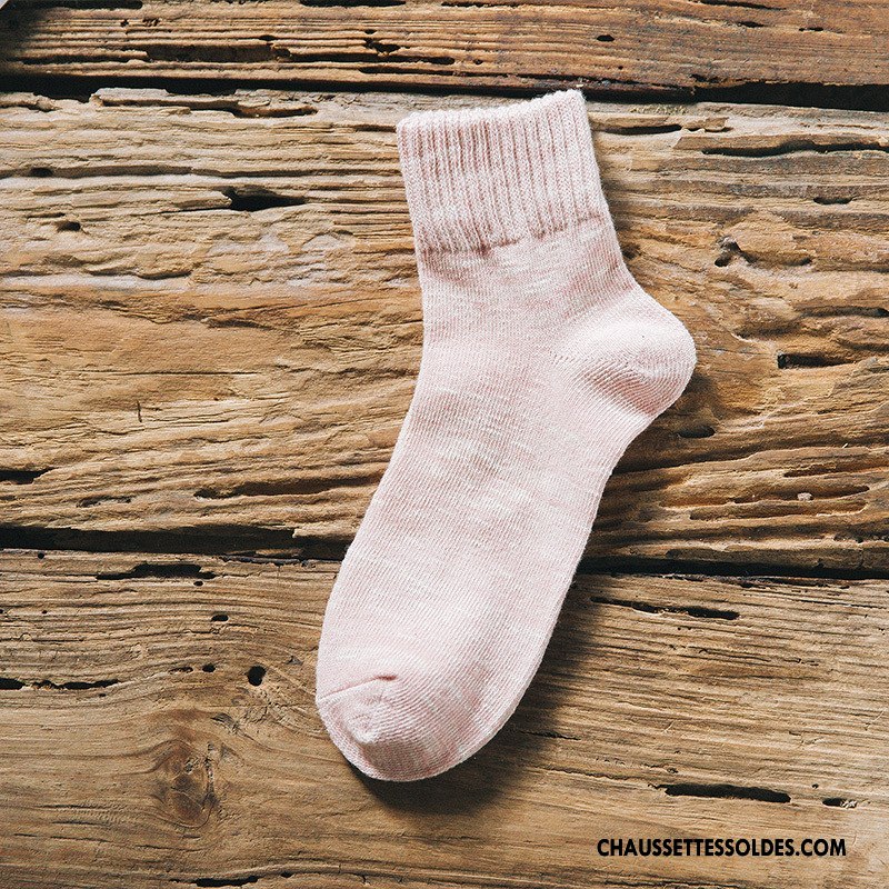 Chaussettes Mi Hautes Femme Milieu Bambou Dame L'automne Le Nouveau Rayé Violet