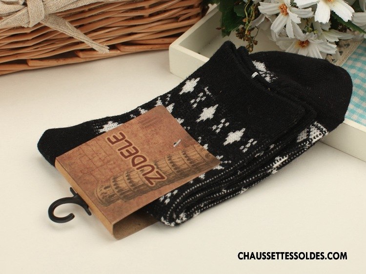 Chaussettes Mi Hautes Femme Milieu Beige Le Nouveau Chaussettes En Coton Style National Blanc