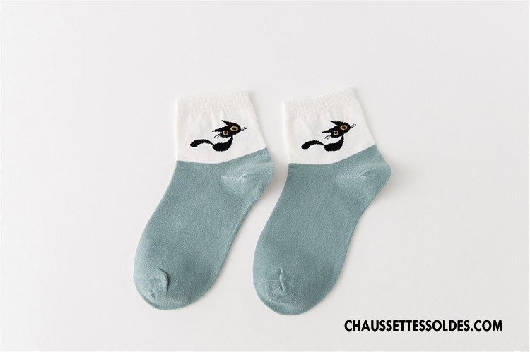 Chaussettes Mi Hautes Femme Milieu Chaussette Basse Coupée Dessin Animé Petit Le Nouveau 100% Coton Jaune