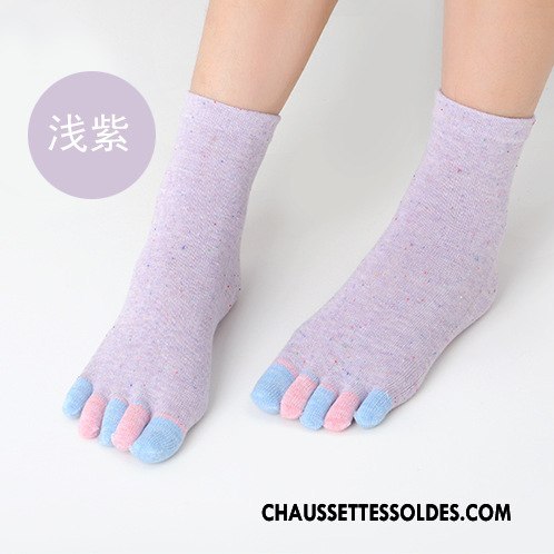 Chaussettes Mi Hautes Femme Milieu Couleur Dame L'automne Coton Bio 100% Coton Jaune Clair