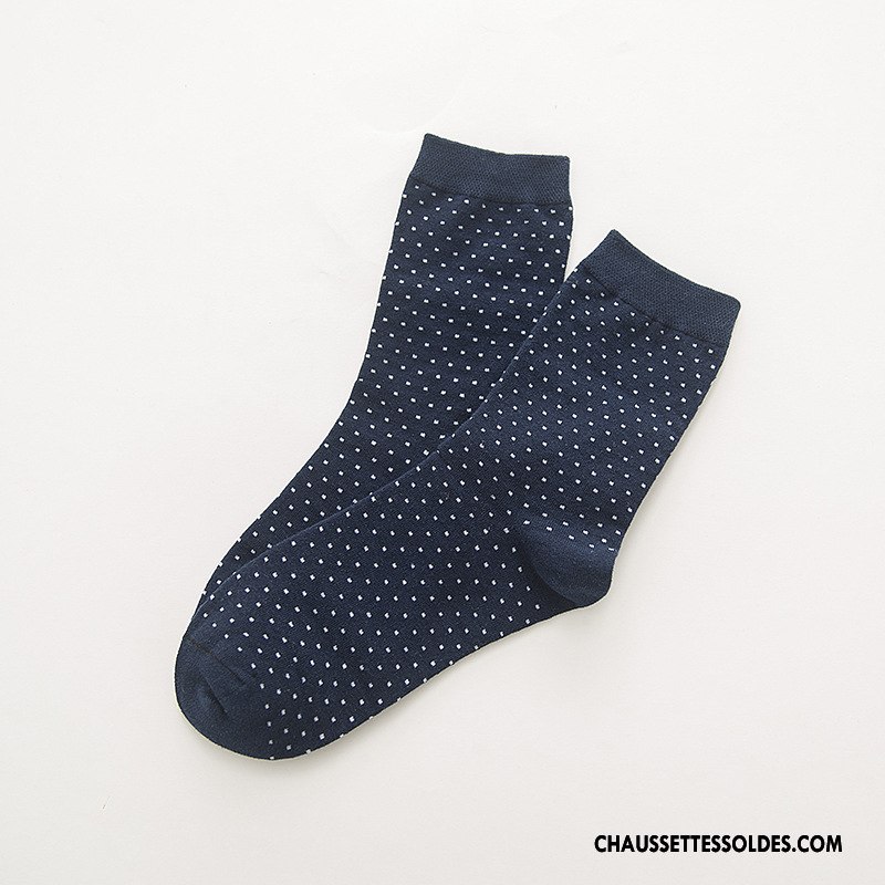 Chaussettes Mi Hautes Femme Milieu Hiver L'automne Nouvelles Arrivées Chaussettes En Coton Tous Les Assortis Blanc