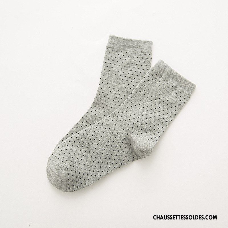 Chaussettes Mi Hautes Femme Milieu Hiver L'automne Nouvelles Arrivées Chaussettes En Coton Tous Les Assortis Blanc