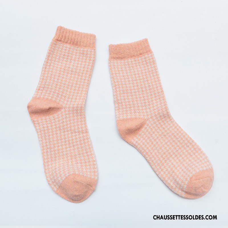 Chaussettes Mi Hautes Femme Milieu Hiver Swallow Cerveau Des Chaussettes En Laine Dame Lapin Marron / Brun