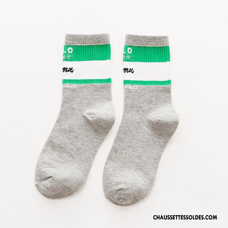 Chaussettes Mi Hautes Femme Milieu L'automne Hiver Coton Chaussettes En Coton Le Nouveau Rouge