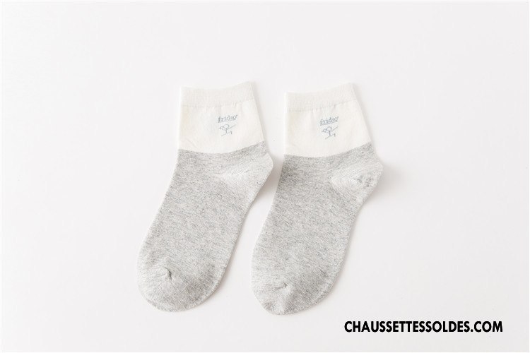 Chaussettes Mi Hautes Femme Milieu Le Nouveau L'automne Coton Bio Ligne Chaussette Courte Jaune
