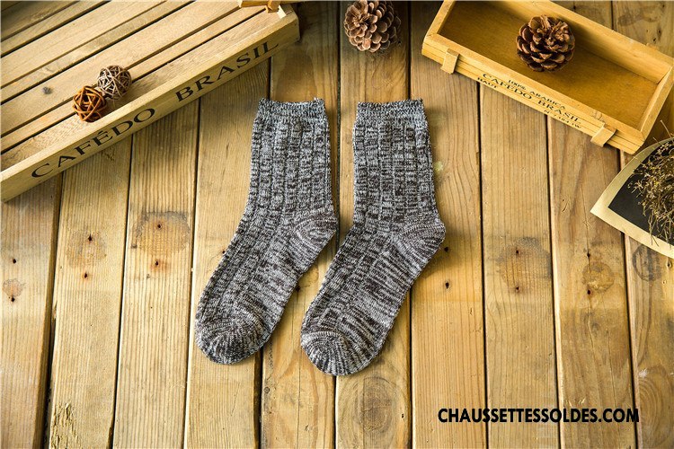 Chaussettes Mi Hautes Femme Milieu Le Nouveau Style National L'automne 100% Coton Rétro Violet