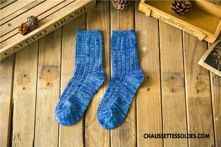 Chaussettes Mi Hautes Femme Milieu Le Nouveau Style National L'automne 100% Coton Rétro Violet