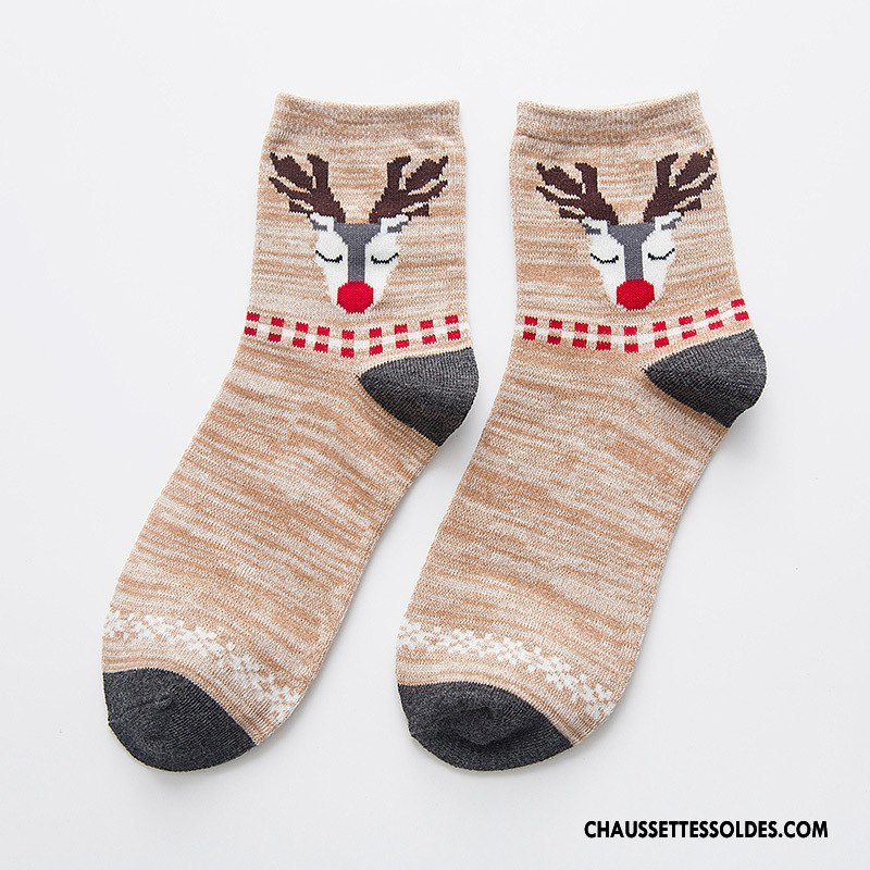 Chaussettes Mi Hautes Femme Milieu Personnalité Fleur De Prunier Rayé Tendance Le Nouveau Rose