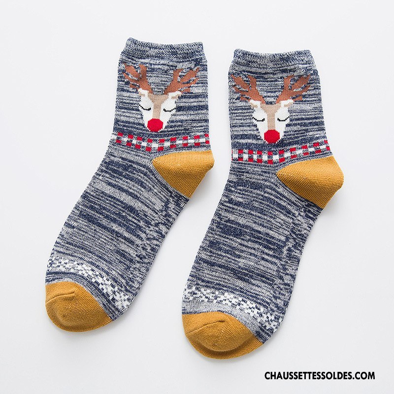 Chaussettes Mi Hautes Femme Milieu Personnalité Fleur De Prunier Rayé Tendance Le Nouveau Rose