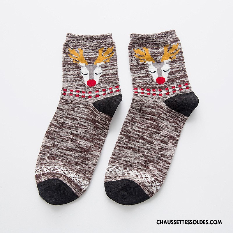 Chaussettes Mi Hautes Femme Milieu Personnalité Fleur De Prunier Rayé Tendance Le Nouveau Rose