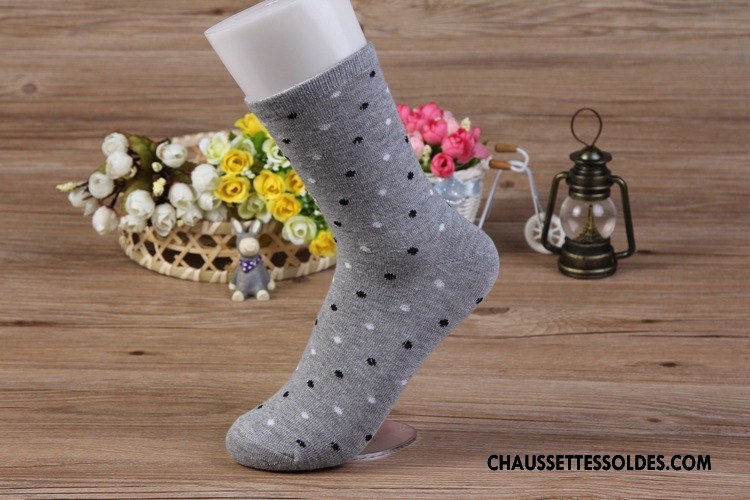 Chaussettes Mi Hautes Femme Milieu Printemps Été Classique Couleurs De Bonbons Bleu