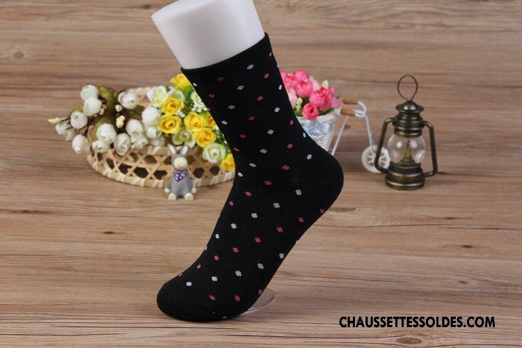 Chaussettes Mi Hautes Femme Milieu Printemps Été Classique Couleurs De Bonbons Bleu