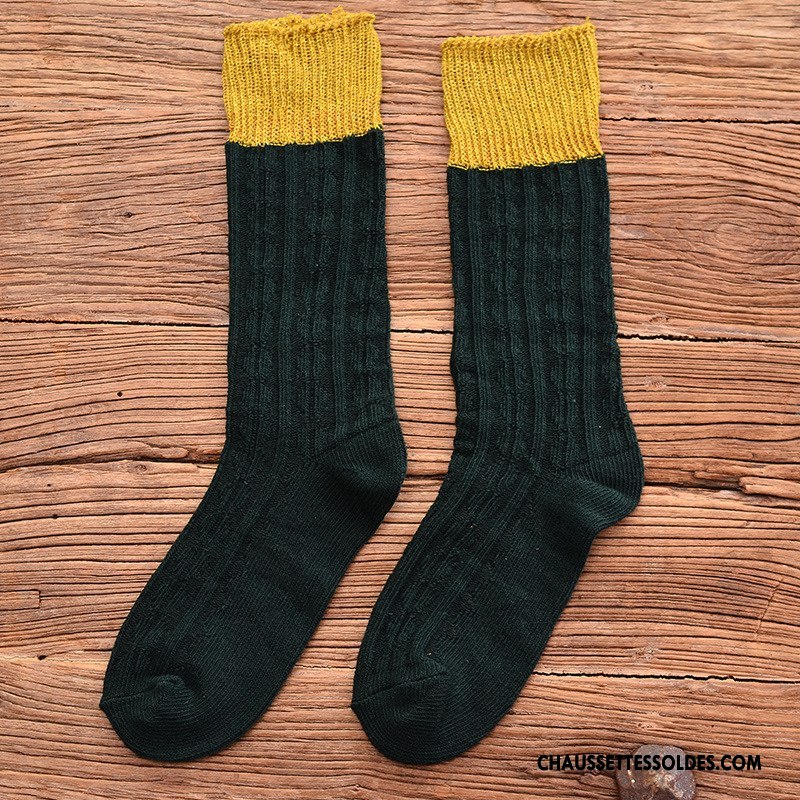 Chaussettes Mi Hautes Femme Mode Personnalité Chaussette De Noël Respirant L'automne Le Nouveau Jaune Or Argent