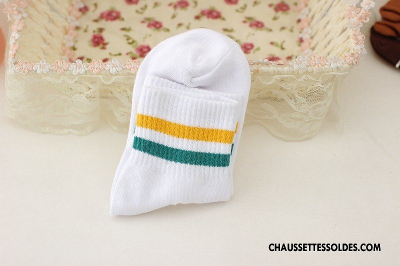 Chaussettes Mi Hautes Femme Mouvement Vent D'université Élève Vert