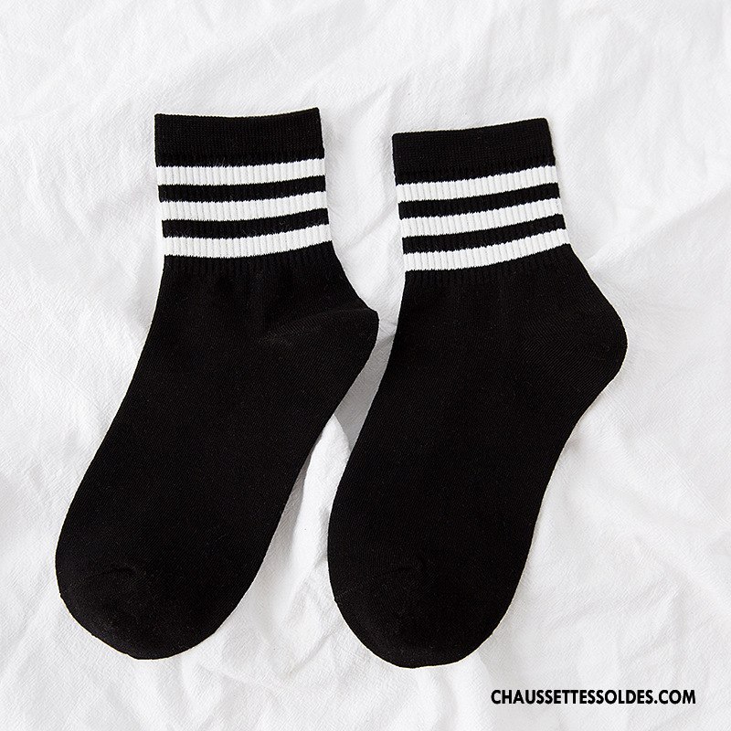 Chaussettes Mi Hautes Femme Mouvement Élève Chaussettes En Coton Milieu Hiver Nouvelles Arrivées Gris