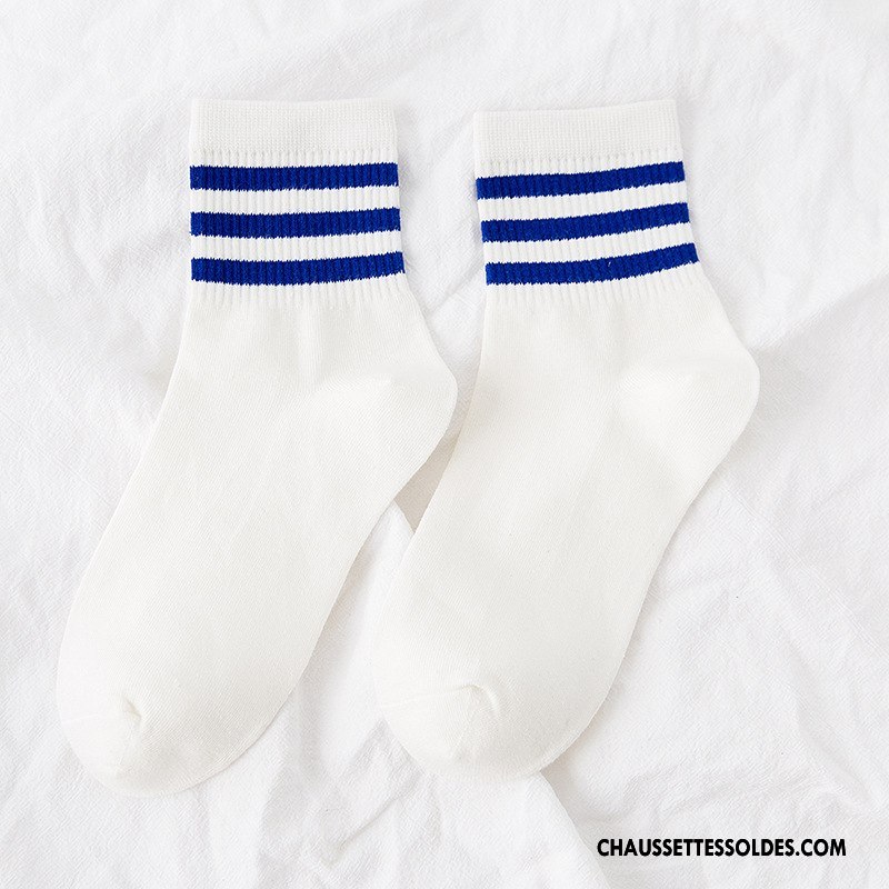 Chaussettes Mi Hautes Femme Mouvement Élève Chaussettes En Coton Milieu Hiver Nouvelles Arrivées Gris