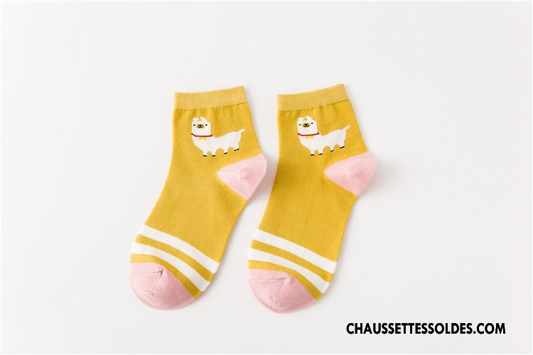 Chaussettes Mi Hautes Femme Nouveau Le Nouveau Chaussette Courte Milieu Coton Bio Vent D'université Rose