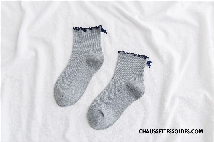Chaussettes Mi Hautes Femme Nouvelles Arrivées Chaussette Courte 100% Coton Bois Coton Bio Ourlet Jaune