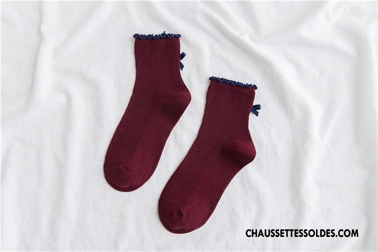 Chaussettes Mi Hautes Femme Nouvelles Arrivées Chaussette Courte 100% Coton Bois Coton Bio Ourlet Jaune