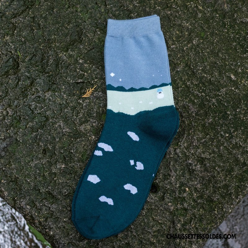 Chaussettes Mi Hautes Femme Nouvelles Arrivées Hiver Chaussettes En Coton Coton Bio L'automne Frais Rouge