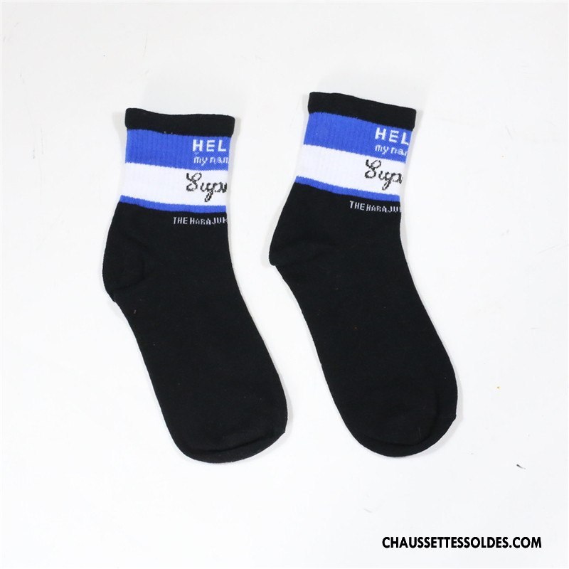 Chaussettes Mi Hautes Femme Nouvelles Arrivées Lovers Tendance L'automne Milieu Homme Rouge