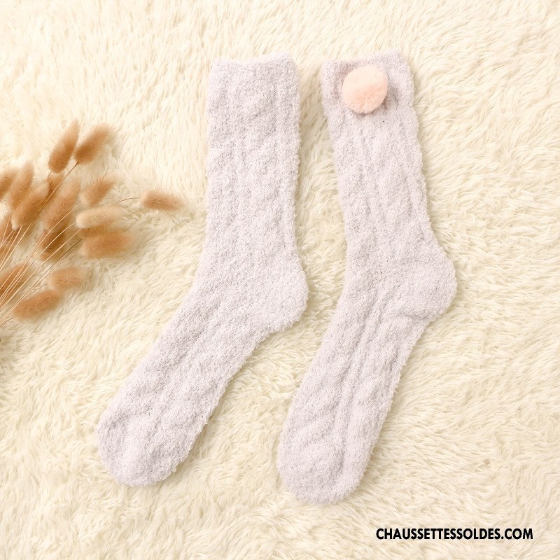 Chaussettes Mi Hautes Femme Papillon Confortable Le Nouveau Charmant Hiver L'automne Violet