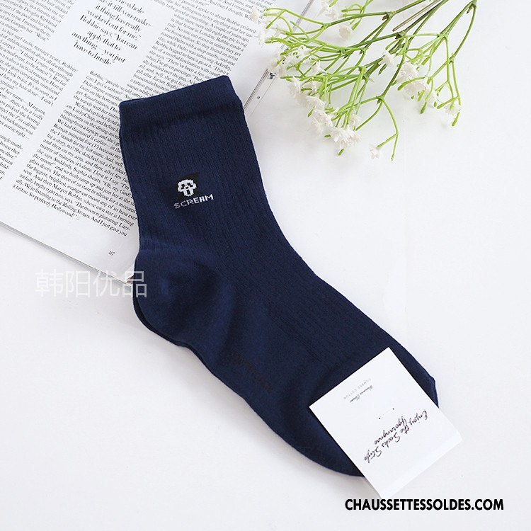 Chaussettes Mi Hautes Femme Petit Importer Dessin Animé Classique Authentique Dame Blanc