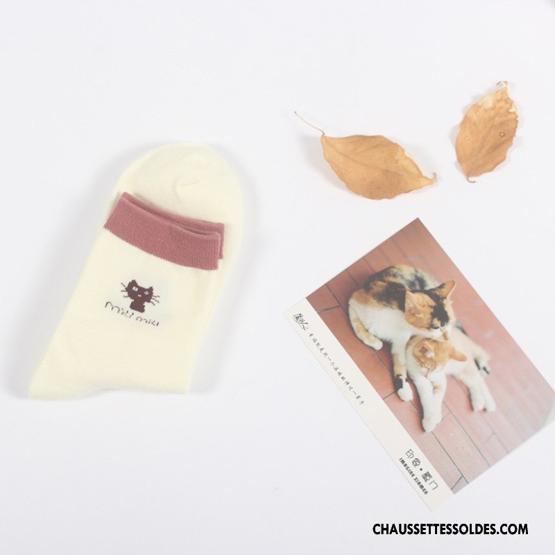 Chaussettes Mi Hautes Femme Petit Marron / Brun