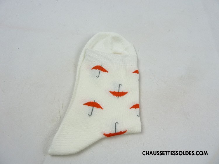 Chaussettes Mi Hautes Femme Petit Mouvement Modèle Casual Confortable Milieu Bleu