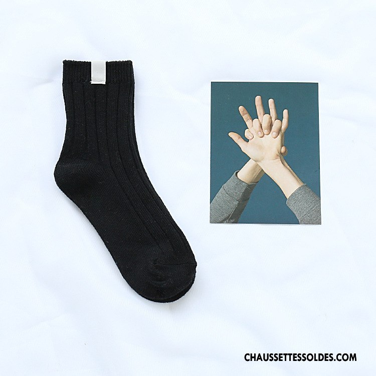 Chaussettes Mi Hautes Femme Plaine Rétro Courte Bottes Courtes Le Nouveau Dame Pure Jaune