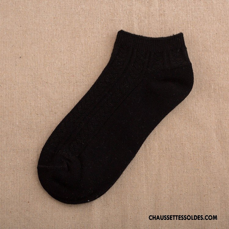 Chaussettes Mi Hautes Femme Printemps Couleur Dame Matelassé Basse Été Couleurs De Bonbons Pure Blanc