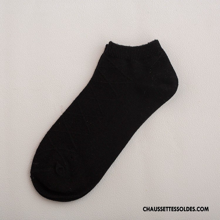 Chaussettes Mi Hautes Femme Printemps Couleur Dame Matelassé Basse Été Couleurs De Bonbons Pure Blanc