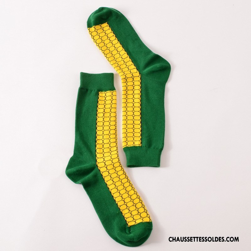 Chaussettes Mi Hautes Femme Pur Britanique Milieu Longue Homme Mouvement Couleur De Contraste Bleu