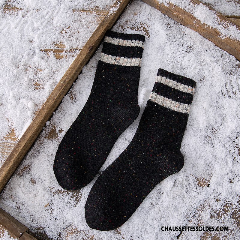 Chaussettes Mi Hautes Femme Renforcé Milieu Dame Hiver Thermiques Yarn Vert