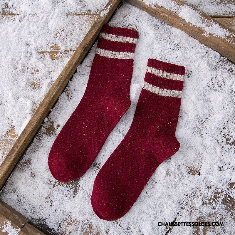 Chaussettes Mi Hautes Femme Renforcé Milieu Dame Hiver Thermiques Yarn Vert