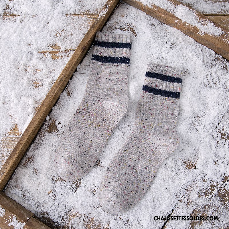 Chaussettes Mi Hautes Femme Renforcé Milieu Dame Hiver Thermiques Yarn Vert