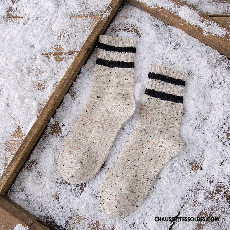 Chaussettes Mi Hautes Femme Renforcé Milieu Dame Hiver Thermiques Yarn Vert