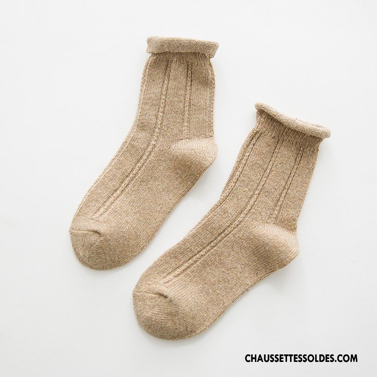 Chaussettes Mi Hautes Femme Renforcé Ourlet Hiver L'automne Enceintes
