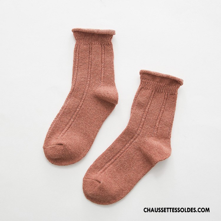 Chaussettes Mi Hautes Femme Renforcé Ourlet Hiver L'automne Enceintes