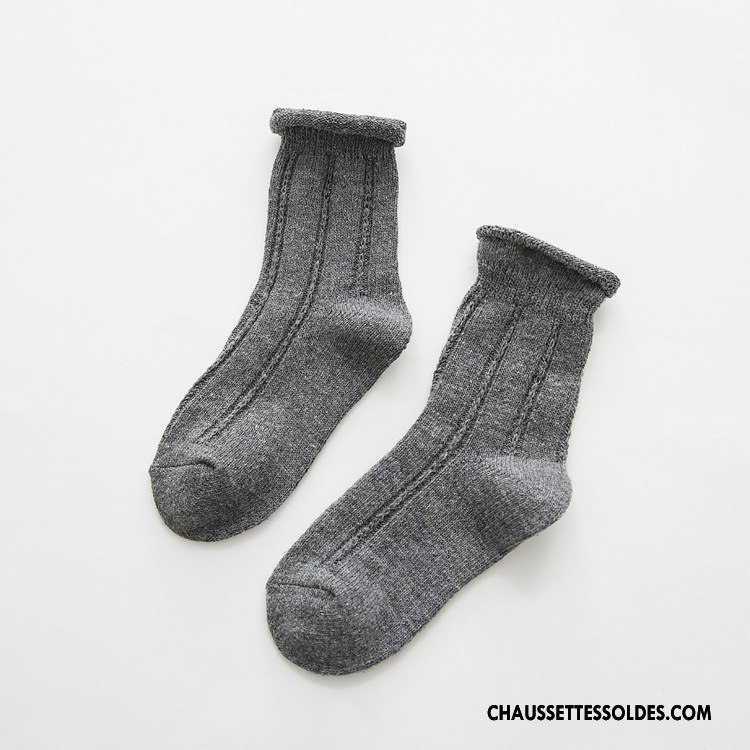 Chaussettes Mi Hautes Femme Renforcé Ourlet Hiver L'automne Enceintes
