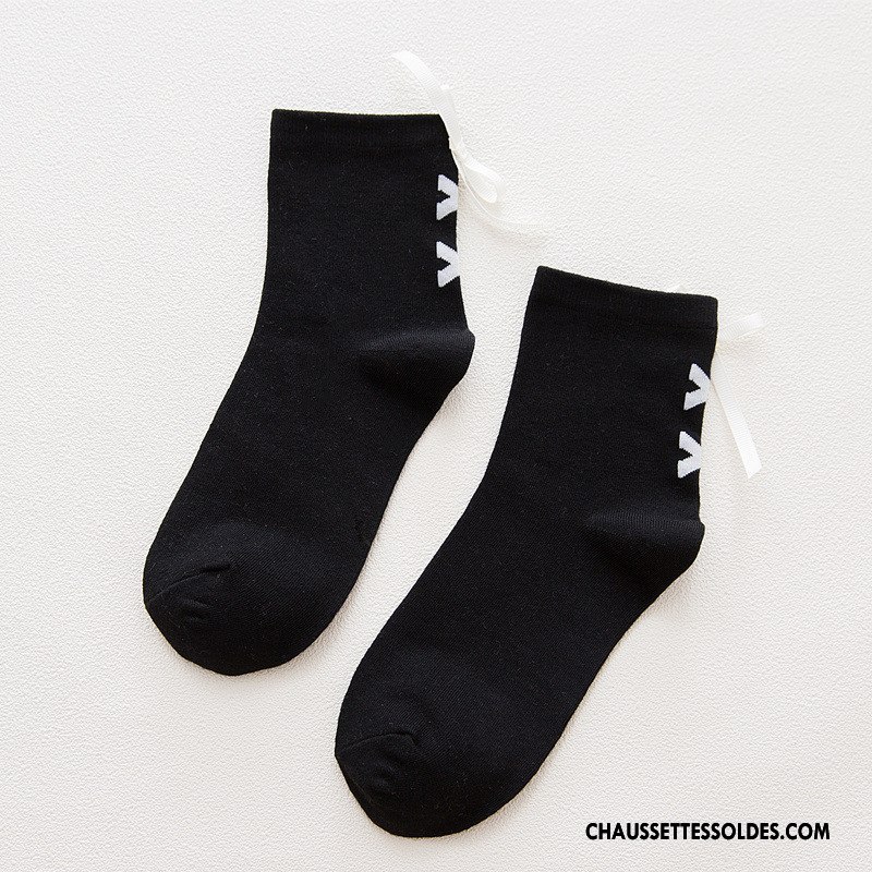 Chaussettes Mi Hautes Femme Rétro Frais Milieu Nouvelles Arrivées Élève Papillon Blanc