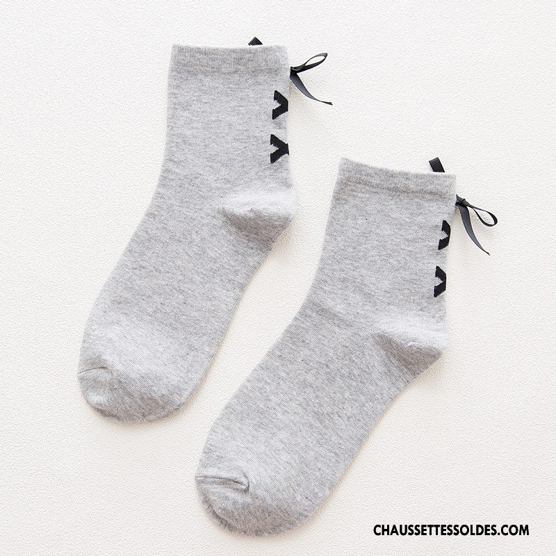 Chaussettes Mi Hautes Femme Rétro Frais Milieu Nouvelles Arrivées Élève Papillon Blanc