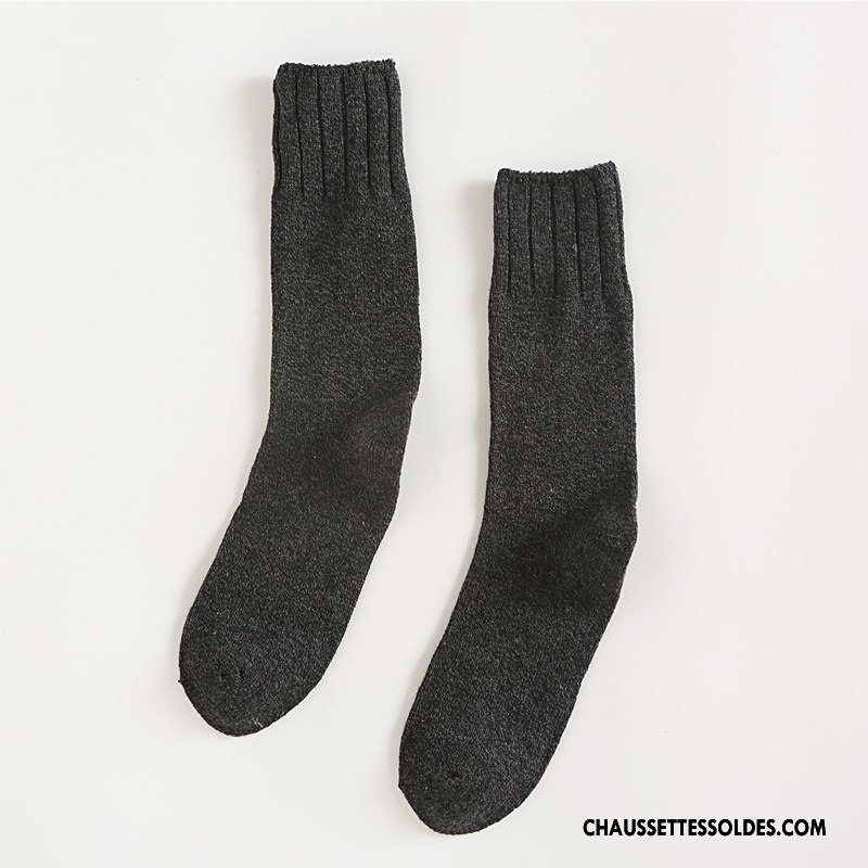 Chaussettes Mi Hautes Femme Rétro Hiver Bambou Nouvelles Arrivées Yarn Vent D'université Bordeaux