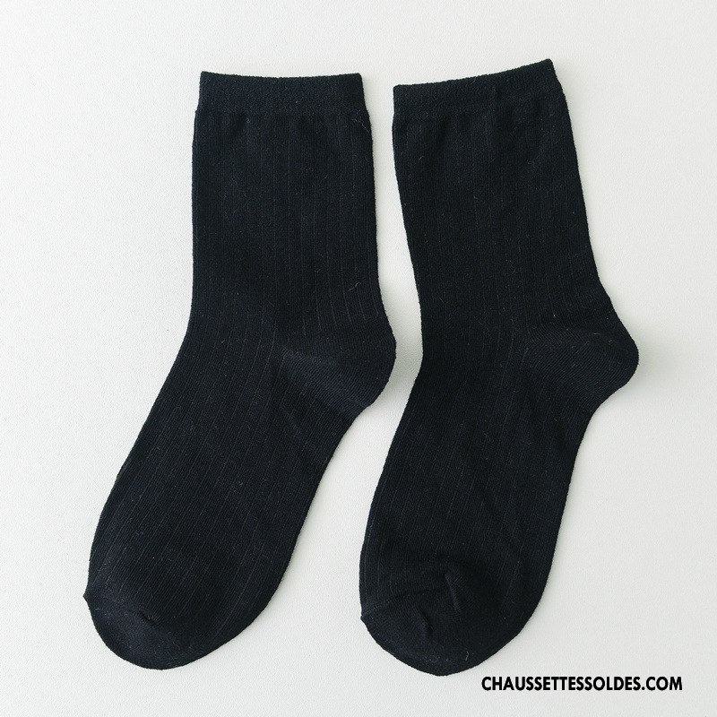 Chaussettes Mi Hautes Femme Rétro L'automne Élève Tous Les Assortis Style Chaud Nouvelles Arrivées Pure Vert