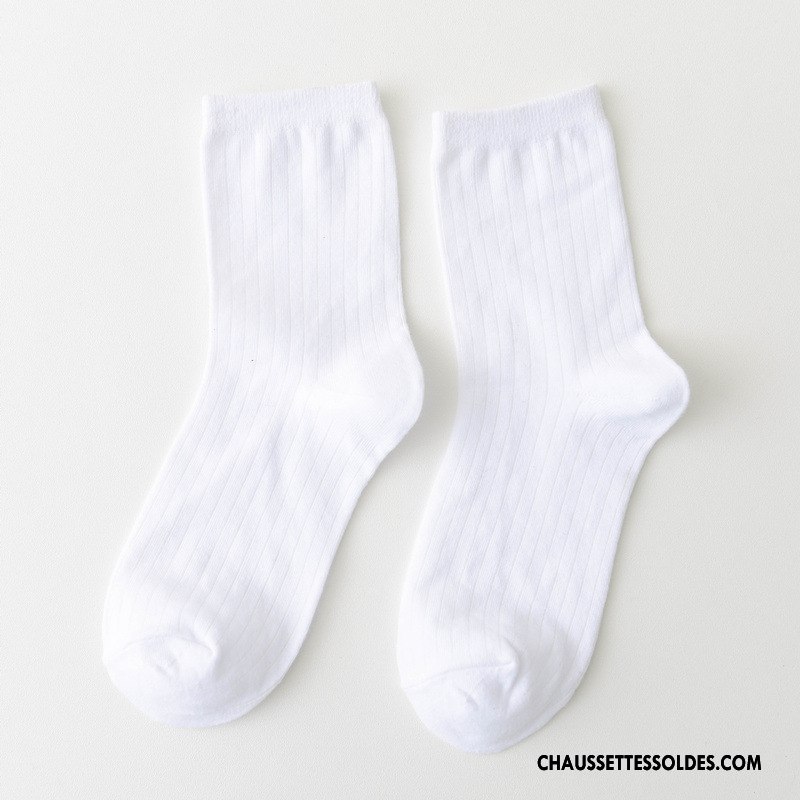 Chaussettes Mi Hautes Femme Rétro L'automne Élève Tous Les Assortis Style Chaud Nouvelles Arrivées Pure Vert