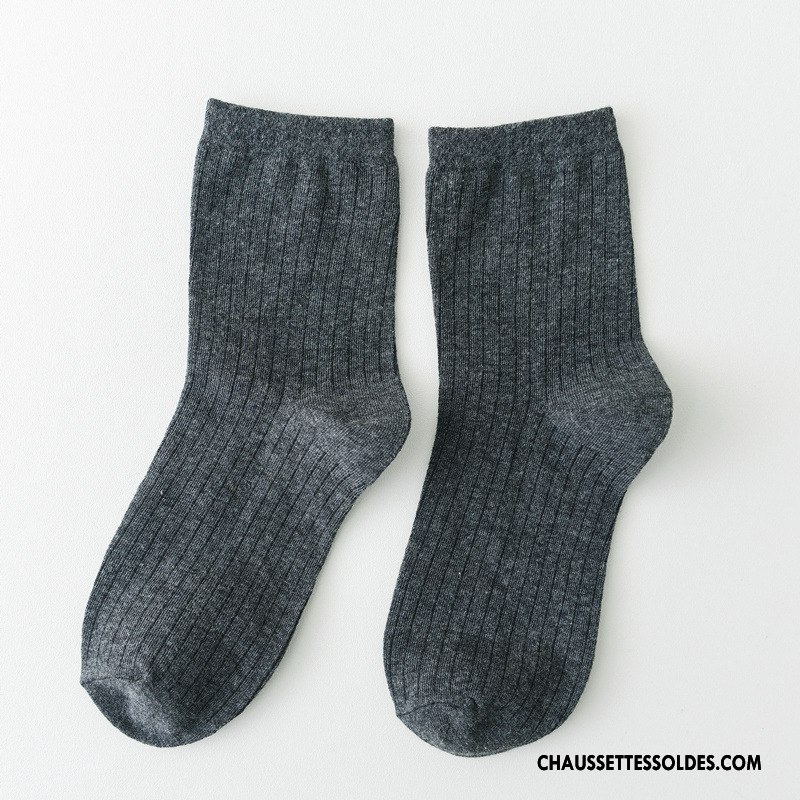 Chaussettes Mi Hautes Femme Rétro L'automne Élève Tous Les Assortis Style Chaud Nouvelles Arrivées Pure Vert