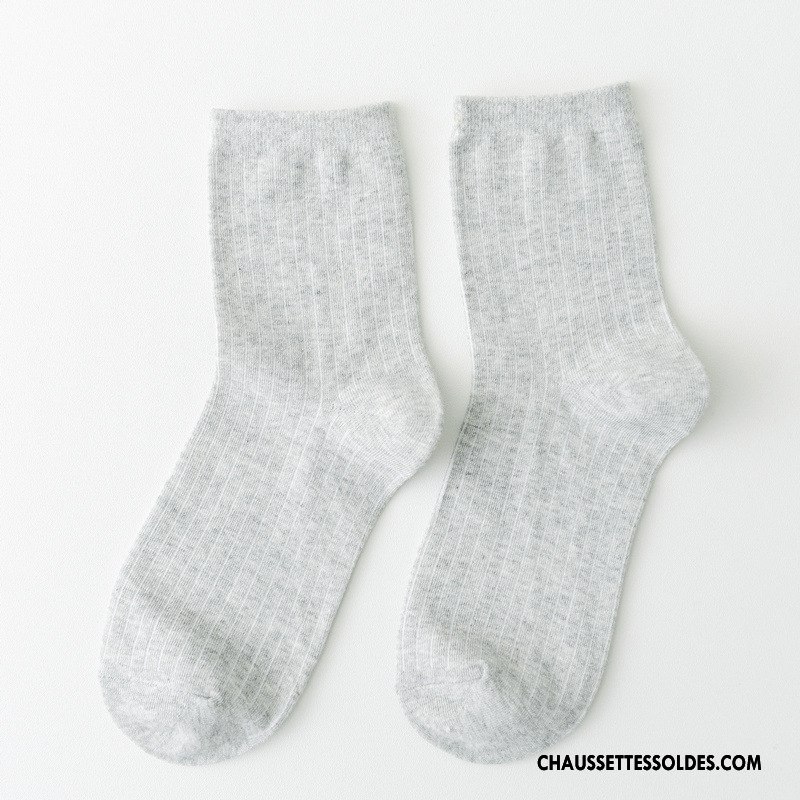 Chaussettes Mi Hautes Femme Rétro L'automne Élève Tous Les Assortis Style Chaud Nouvelles Arrivées Pure Vert