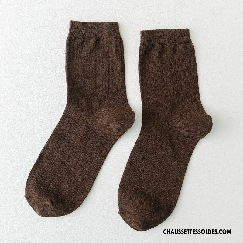Chaussettes Mi Hautes Femme Rétro L'automne Élève Tous Les Assortis Style Chaud Nouvelles Arrivées Pure Vert