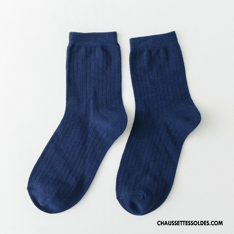 Chaussettes Mi Hautes Femme Rétro L'automne Élève Tous Les Assortis Style Chaud Nouvelles Arrivées Pure Vert